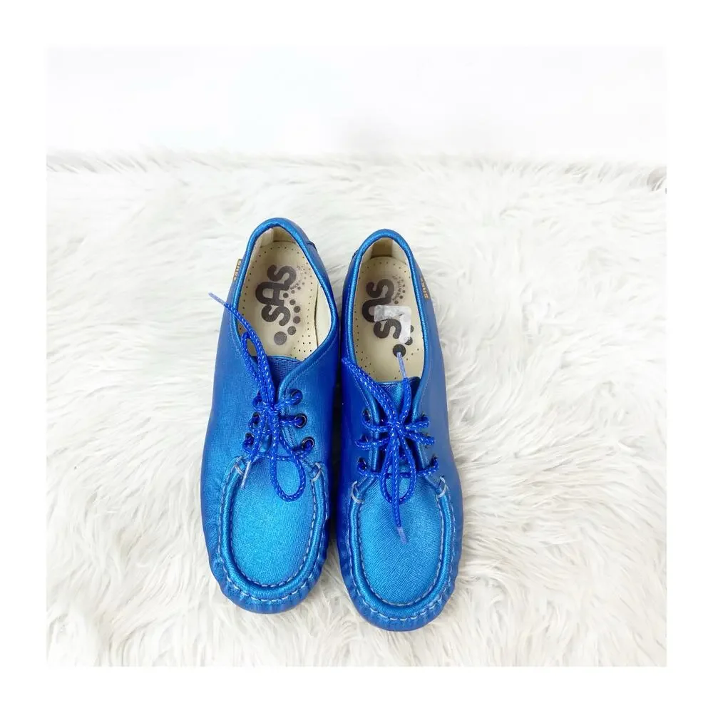 SAS Bounce Bluebird Metallic Wedge Sneaker 7M Women Comfort Lace‑Up - Picture 11 of 15